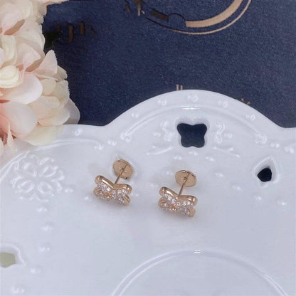 [Love Lucky]JEUX DE PINK GOLD DIAMOND EARRINGS
