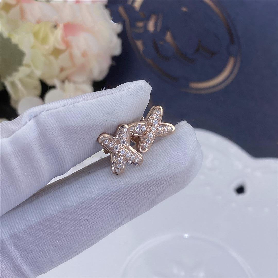 [Love Lucky]JEUX DE PINK GOLD DIAMOND EARRINGS