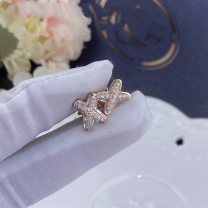 [Love Lucky]JEUX DE PINK GOLD DIAMOND EARRINGS