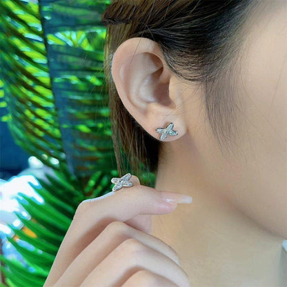 [Love Lucky]JEUX DE SILVER DIAMOND EARRINGS