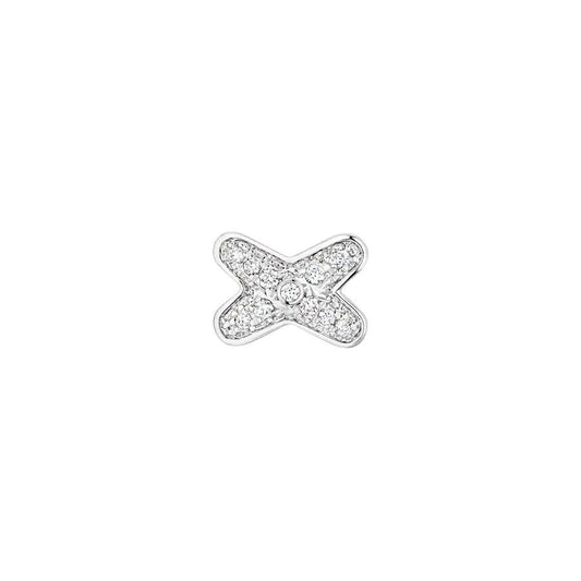 [Love Lucky]JEUX DE SILVER DIAMOND EARRINGS