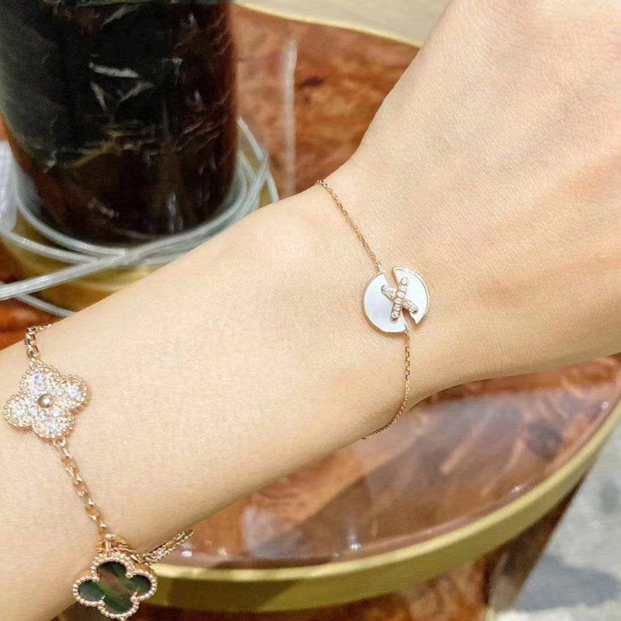 [Love Lucky]JEUX DE BRACELET MOP PINK GOLD DIAMONDS