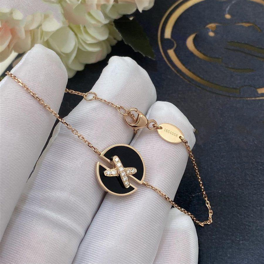 [Love Lucky]JEUX DE BRACELET ONYX PINK GOLD DIAMOND