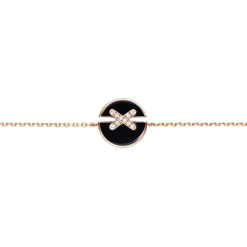 [Love Lucky]JEUX DE BRACELET ONYX PINK GOLD DIAMOND