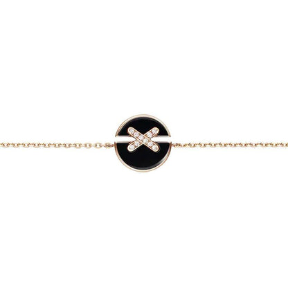 [Love Lucky]JEUX DE BRACELET ONYX PINK GOLD DIAMOND