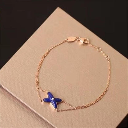 [Love Lucky]Hollow Design Four-Leaf Clover Flower Shape Ring