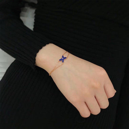 [Love Lucky]Hollow Design Four-Leaf Clover Flower Shape Ring