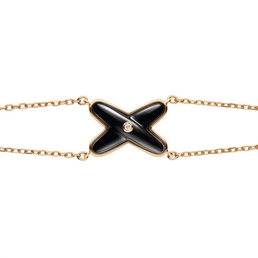[Love Lucky]JEUX BRACELET ONYX PINK GOLD 1 DIAMOND