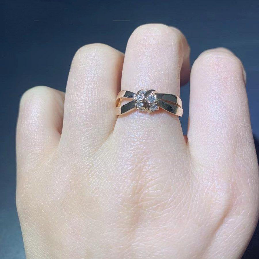 [Love Lucky]LIENS RING PINK GOLD DIAMOND