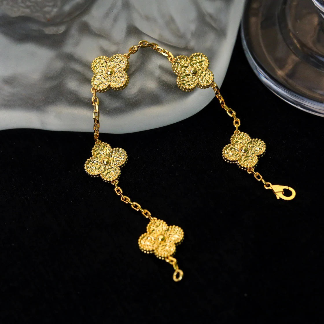 [Love Lucky]CLOVER 5 MOTIFS BRONZING BRACELET