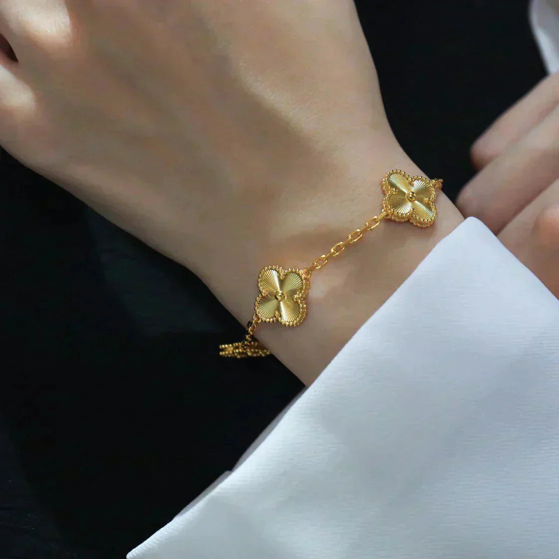 [Love Lucky]CLOVER 5 FLOWERS LASER BRACELET