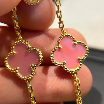 [Love Lucky]CLOVER 5 PINK MOP BRACELET