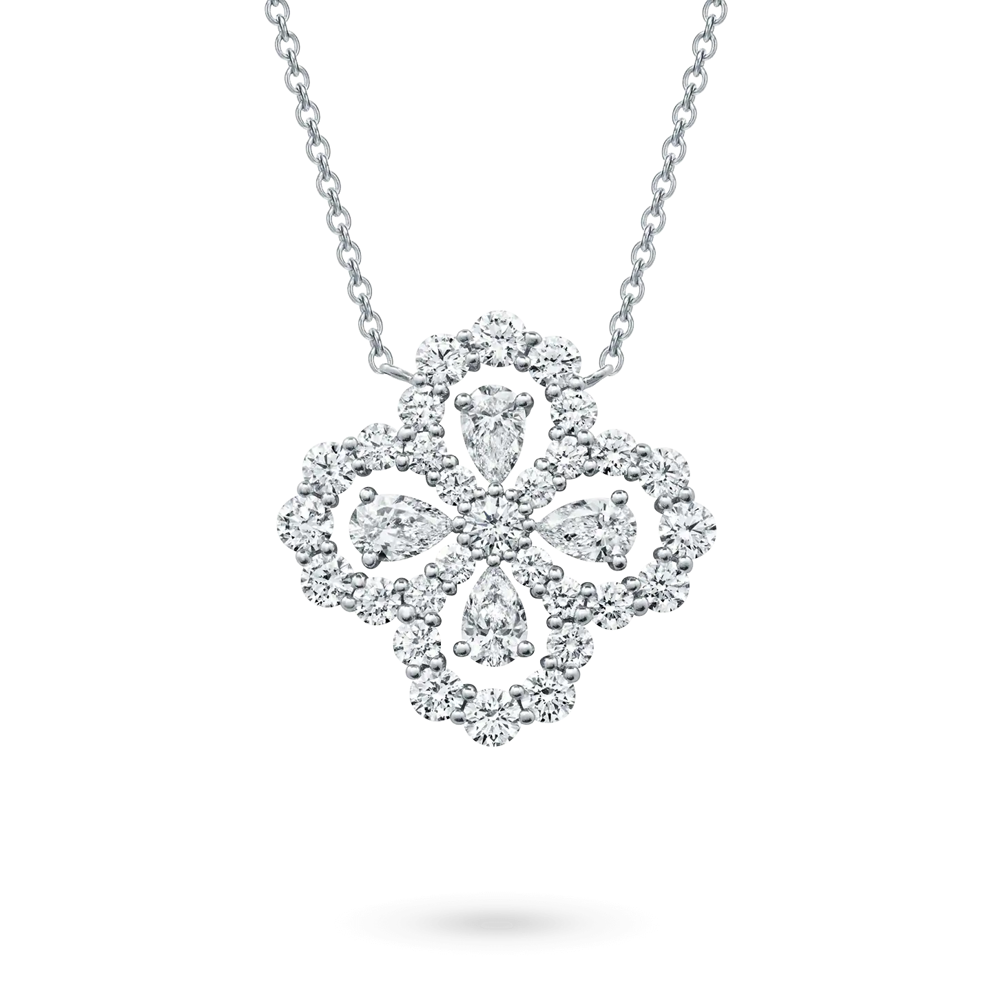 [Love Lucky]LOOP NECKLACE FULL MOTIF DIAMOND 16MM MULTIPLE COLORS
