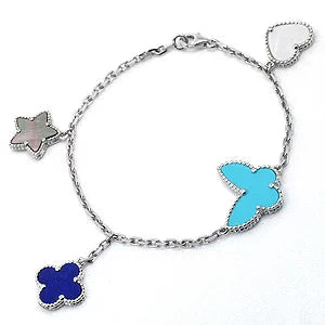 [Love Lucky]LUCKY SPRING SILVER BRACELET 4 MOTIF