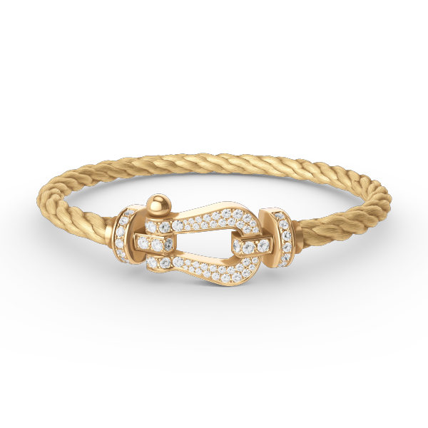 [Love Lucky]FORCE LARGE HORSESHOE FULL DIAMOND BRACELET GOLD