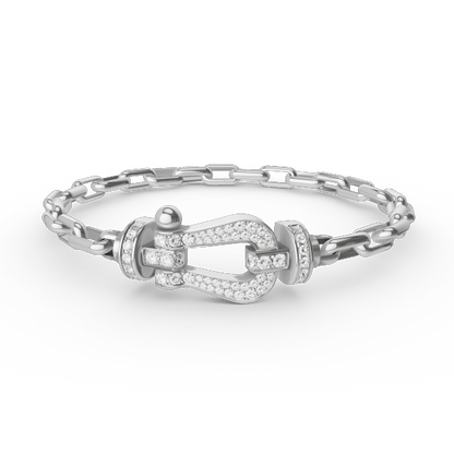 [Love Lucky]FORCE LARGE HORSESHOE CLASP  METAL BRACELET