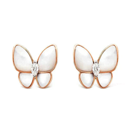 [Love Lucky]BUTTERFLY MOP DIAMOND EARRINGS