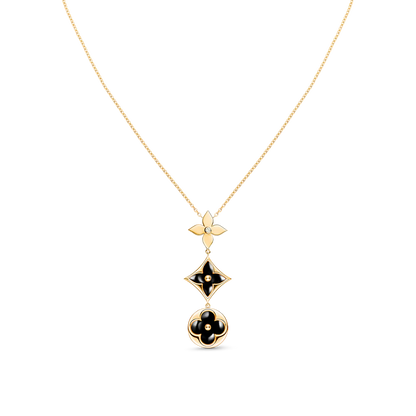 [Love Lucky]STAR AND SUN ONYX PINK GOLD NECKLACE