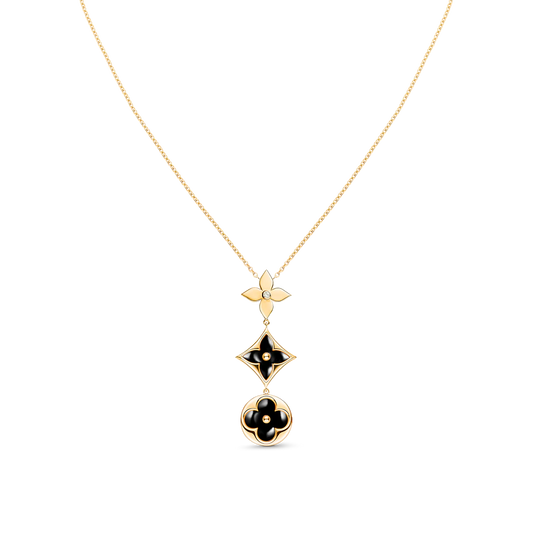 [Love Lucky]STAR AND SUN ONYX PINK GOLD NECKLACE