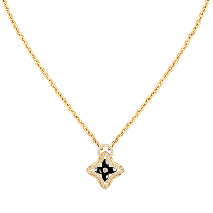 [Love Lucky]STAR PEDANT PINK GOLD DIAMOND NECKLACE