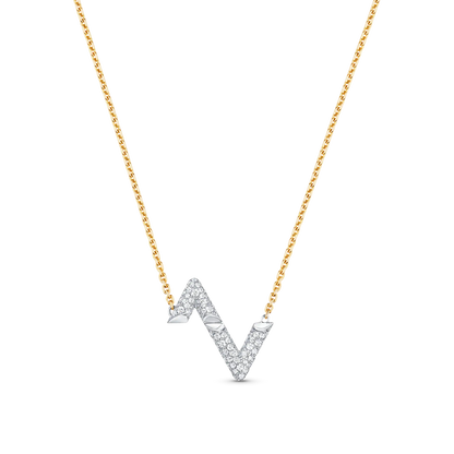 [Love Lucky]VOLT SILVER DIAMOND PEDANT NECKLACE