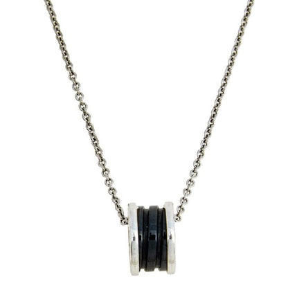[Love Lucky]ZERO 1 BLACK CERAMIC SILVER NECKLACE