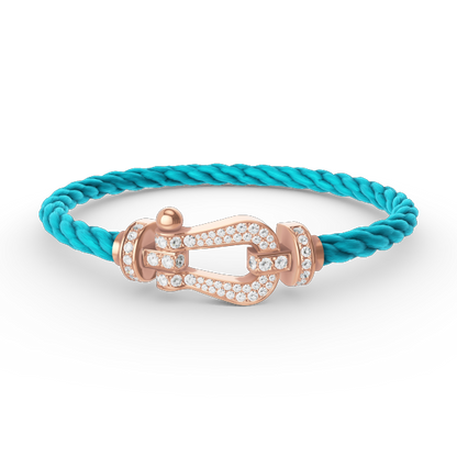 [Love Lucky]FORCE LARGE HORSESHOE FULL DIAMOND BRACELET ROSE GOLD