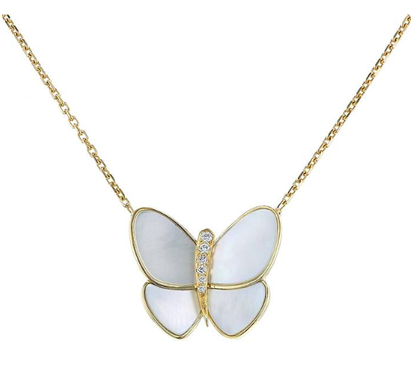 [Love Lucky]BUTTERFLY GOLD MOP DIAMOND NECKLACE