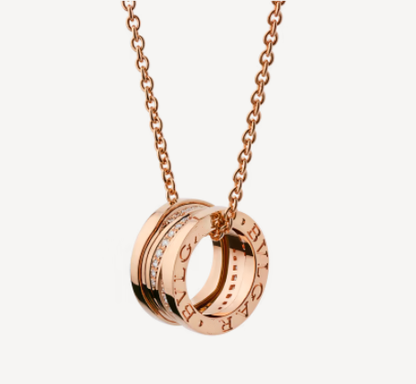 [Love Lucky]ZERO 1 PINK GOLD DIAMOND NECKLACE