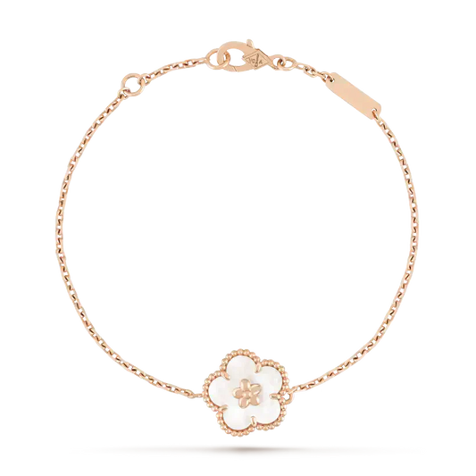 [Love Lucky]LUCKY WHITE MOP PLUM BLOSSOM  BRACELET