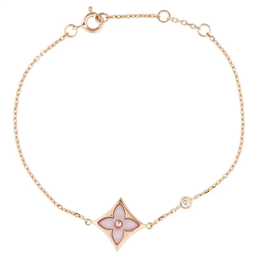 [Love Lucky]STAR 1 DIAMOND PINK GOLD BRACELET