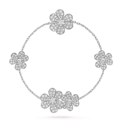[Love Lucky]FRIVOLE SILVER 5 FLOWERS BRACELET