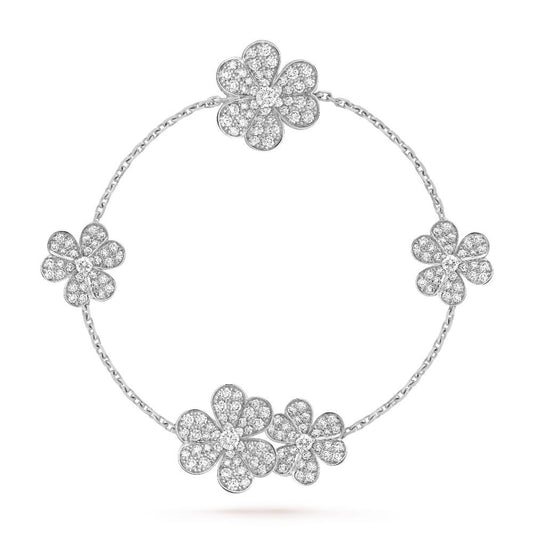 [Love Lucky]FRIVOLE SILVER 5 FLOWERS BRACELET