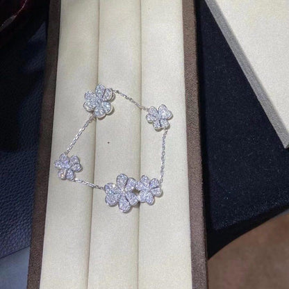 [Love Lucky]FRIVOLE SILVER 5 FLOWERS BRACELET