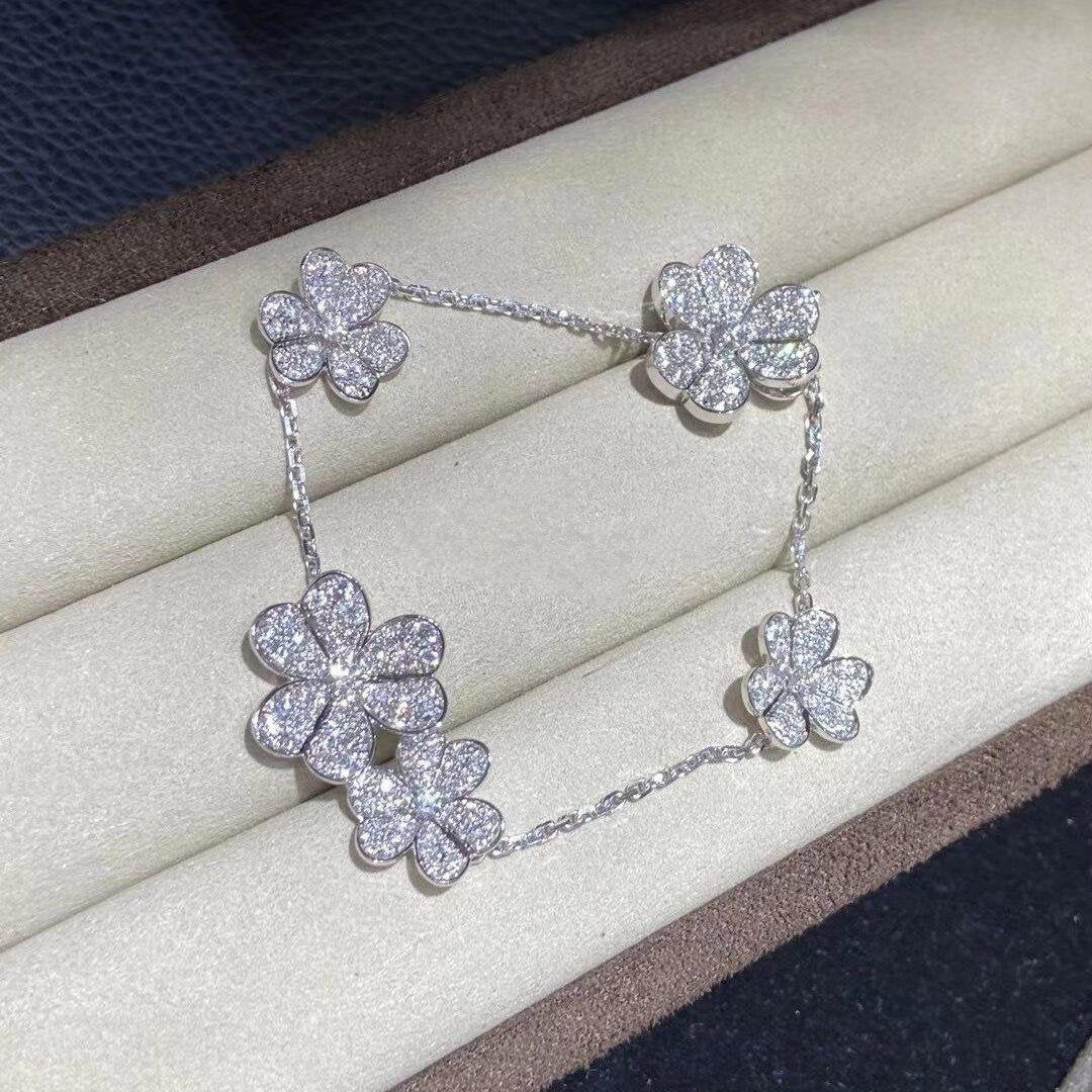 [Love Lucky]FRIVOLE SILVER 5 FLOWERS BRACELET