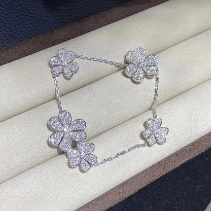[Love Lucky]FRIVOLE SILVER 5 FLOWERS BRACELET