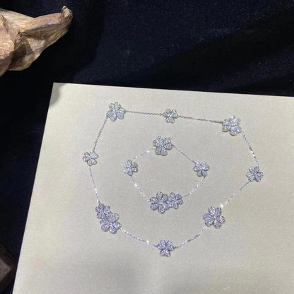 [Love Lucky]FRIVOLE SILVER 5 FLOWERS BRACELET