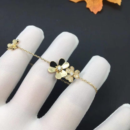 [Love Lucky]FRIVOLE GOLD 5 FLOWERS BRACELET