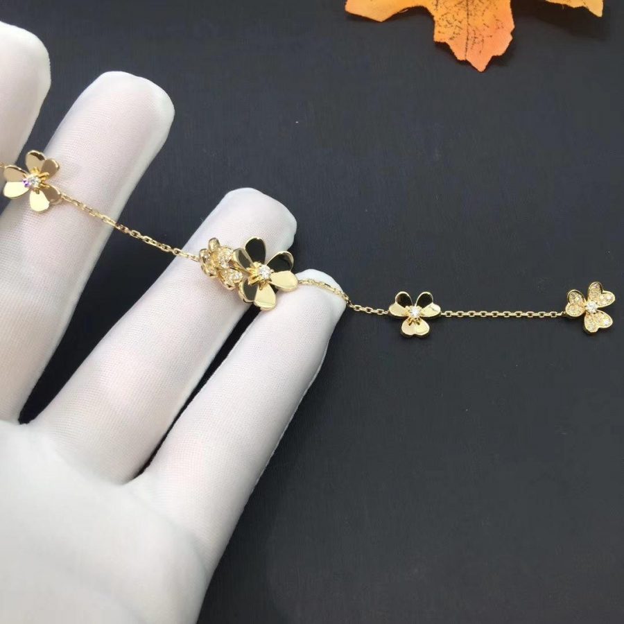 [Love Lucky]FRIVOLE GOLD 5 FLOWERS BRACELET