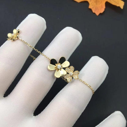 [Love Lucky]FRIVOLE GOLD 5 FLOWERS BRACELET