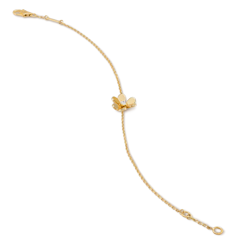 [Love Lucky]FRIVOLE GOLD FLOWER PINK MALACHITE BRACELET