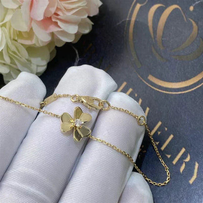 [Love Lucky]FRIVOLE GOLD FLOWER PINK MALACHITE BRACELET
