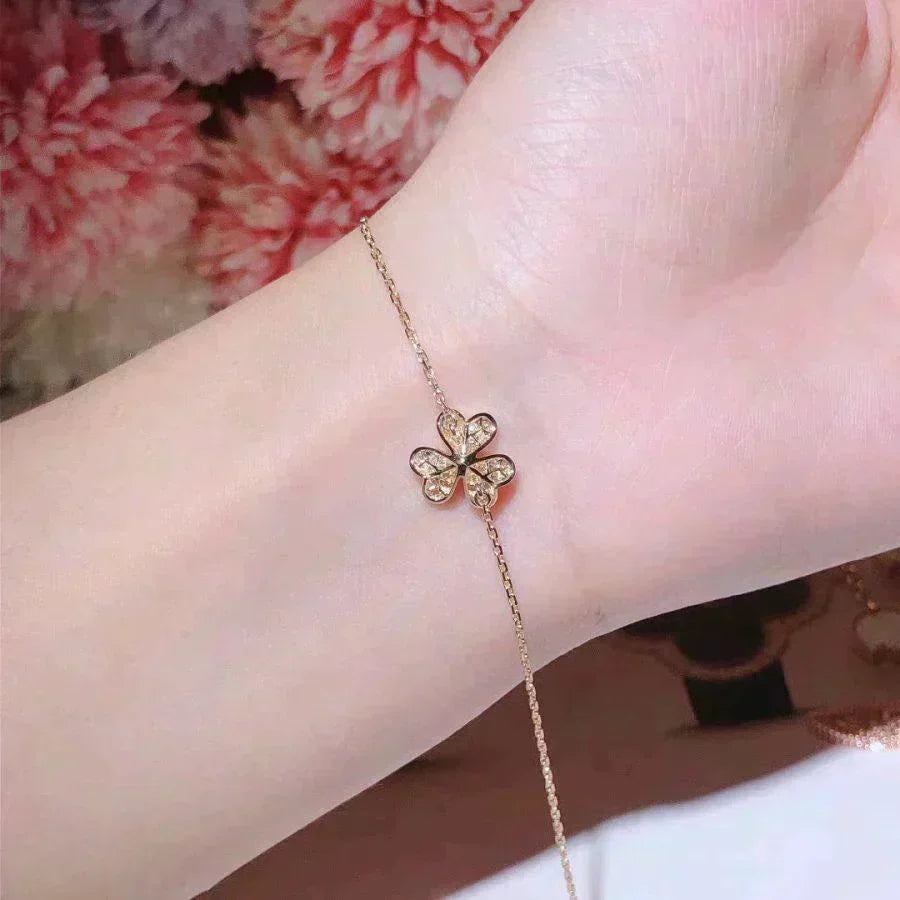 [Love Lucky]FRIVOLE GOLD FLOWER DIAMOND BRACELET