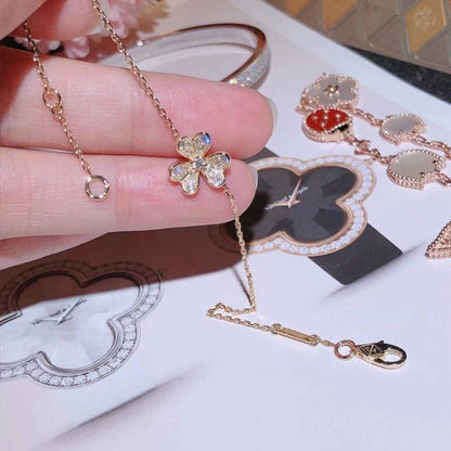 [Love Lucky]FRIVOLE GOLD FLOWER DIAMOND BRACELET