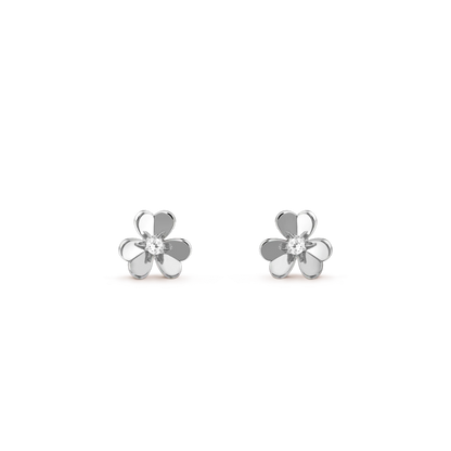 [Love Lucky]FRIVOLE MINI SILVER FLOWER EARRINGS