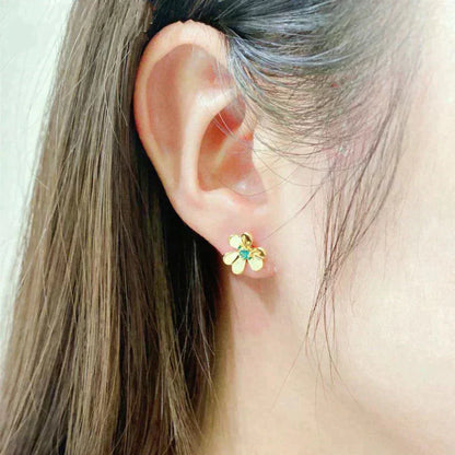 [Love Lucky]FRIVOLE  FLOWER MALACHITE EARRINGS