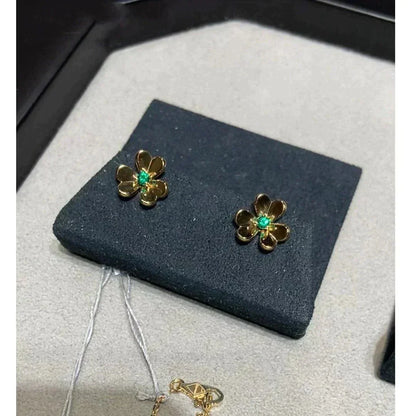 [Love Lucky]FRIVOLE  FLOWER MALACHITE EARRINGS
