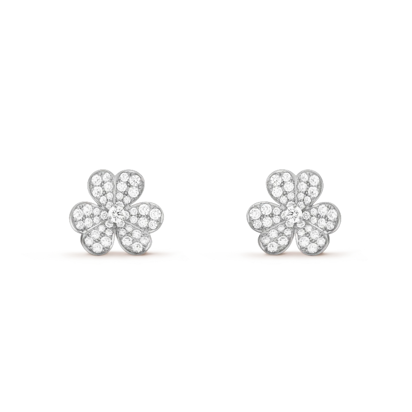 [Love Lucky]FRIVOLE SILVER FLOWER DIAMOND EARRINGS