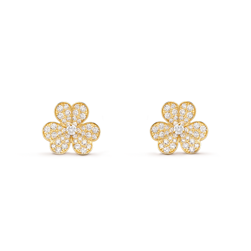 [Love Lucky]FRIVOLE GOLD FLOWER DIAMOND EARRINGS