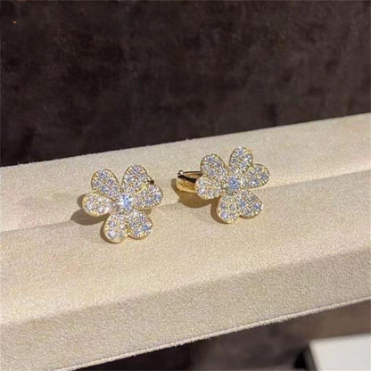 [Love Lucky]FRIVOLE GOLD FLOWER DIAMOND EARRINGS